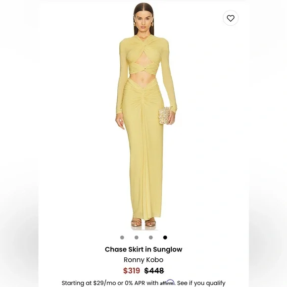 NWT RONNY KOBO CHASE SKIRT IN SUNGLOW - Picture 6 of 8